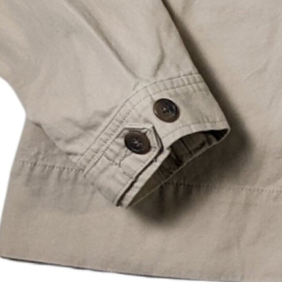 GAP Back-Pleated Cropped Khaki Jacket Size Large - Picture 7 of 8